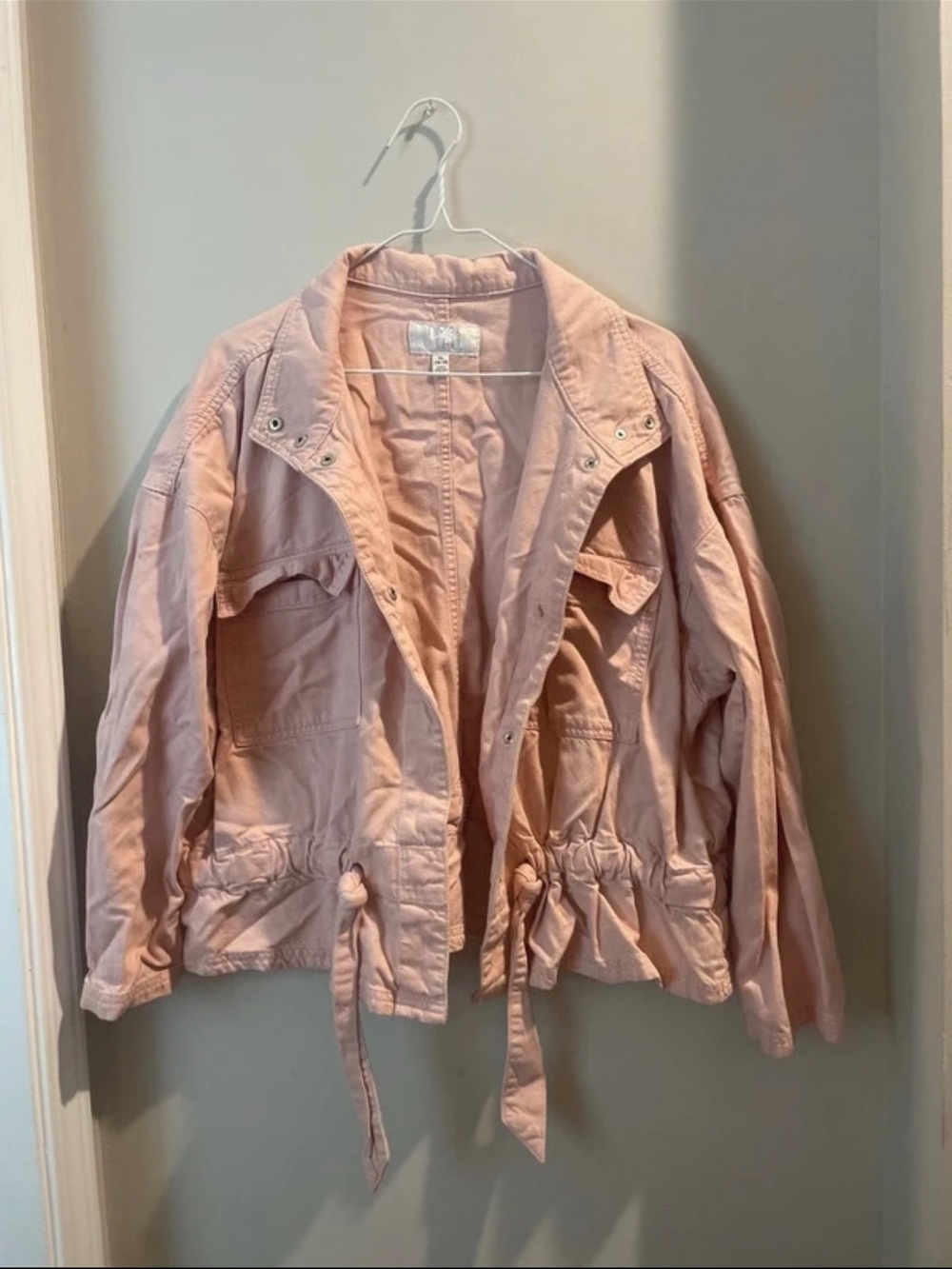 Time and Tru Blush Pink Drawstring Utility Jacket